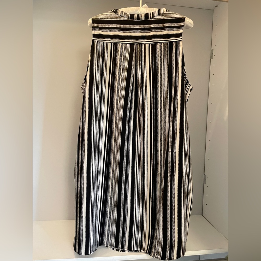LUSH Black and White vertical stripe dress. XL Almost new condition - Picture 2 of 5
